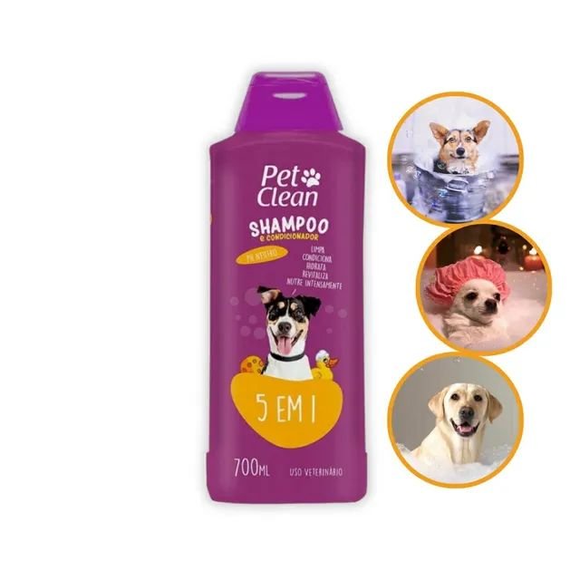 Shampoo para cães e gatos 5 em 1 pet clean 700ml - Imagem 3